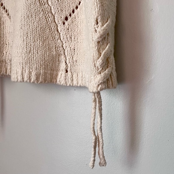 3.1 PHILLIP LIM Cream Sleeveless Sweater with Side Ties Women’s SZ Small Petite - Picture 5 of 9